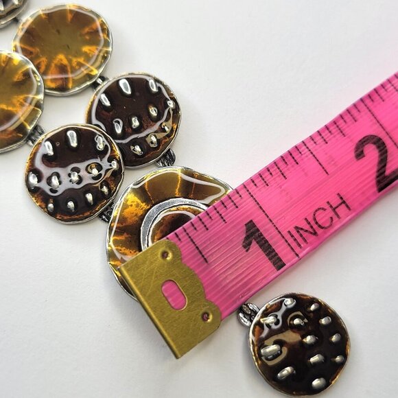 Brown Disc Necklace - Picture 10 of 15